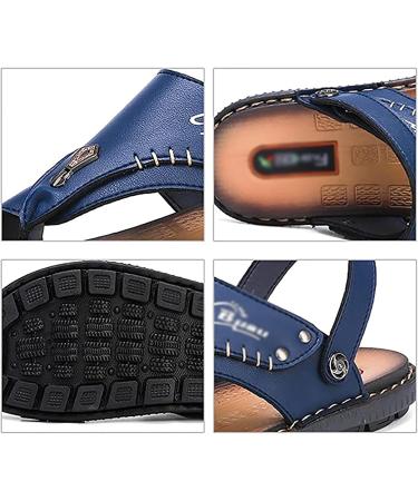 CLSQLXYJZC Blue Leather Toe Separate Flip Flops for Bunion Pain Relief - 25cm Foot Length - Buy Online on GoSupps.com