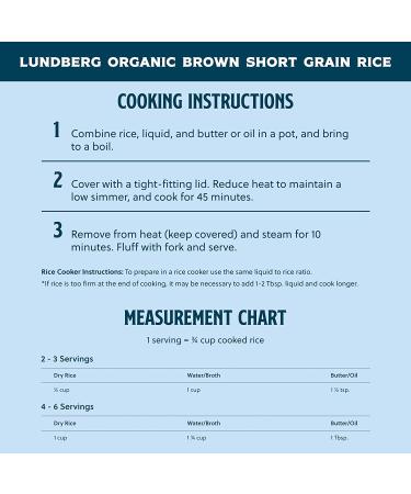 Organic Brown Short Grain Rice | Lundberg Family Farms | Gluten-Free, Non-GMO, High Fiber, 32 oz - Buy Online on GoSupps.com