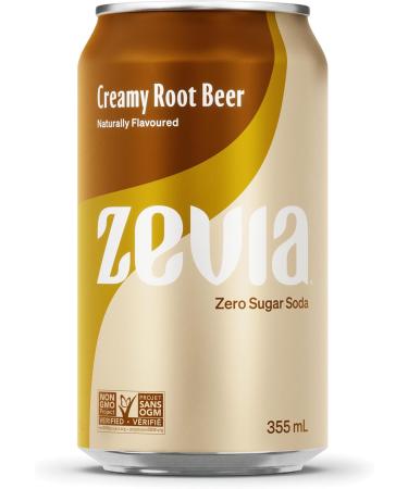 Zevia Zero Sugar Creamy Root Beer Soda 355 mL Cans (Pack of 24) Creamy Root Beer 355 mL (Pack of 24) - Buy Online on GoSupps.com
