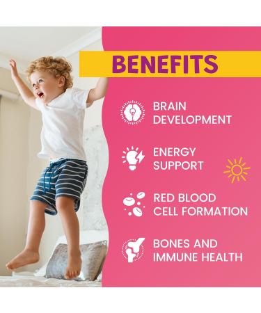 Liquid Iron Supplement for Kids Women & Men - with Calcium Zinc Kids Multivitamin with Iron Drops - Immune Support Blood Builder & Energy Support for Iron Deficiency Anemia Vegan 2 Fl Oz Strawberry 2 Fl Oz (Pack of 1) - Buy Online on GoSupps.com