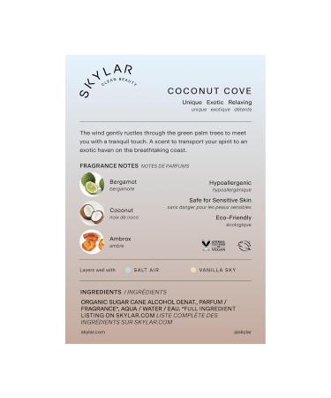Skylar Coconut Cove Eau de Perfume - Hypoallergenic & Clean Perfume for Women & Men Vegan & Safe for Sensitive Skin-Fruity Fresh Perfume with Notes of Bergamot Coconut & Ambrox-1.70Fl Oz (Pack of 1) - Buy Online on GoSupps.com