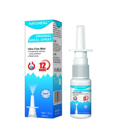 GIGAHEAL Nasal Spray with Naphazoline HCL Decongestant Strength 12 Hour Over-The-Counter Medication Nose Spray for Sinus Relief Nasal Decongestants for Adults & Sinus Congestion - 1 fl oz