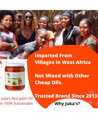 Juka's Red Palm Oil - 100% Organic & Natural from Africa - 16.9 Fl Oz - Buy Online on GoSupps.com