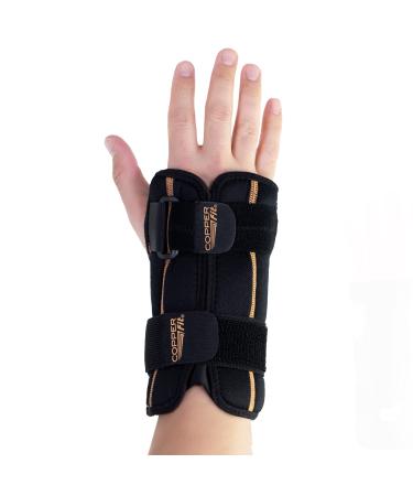 Copper Fit Unisex Adult Fingerless Rapid Relief Adjustable Wrist Wrap with Ice Pack or Heat Therapy Black Adjustable - Buy Online on GoSupps.com