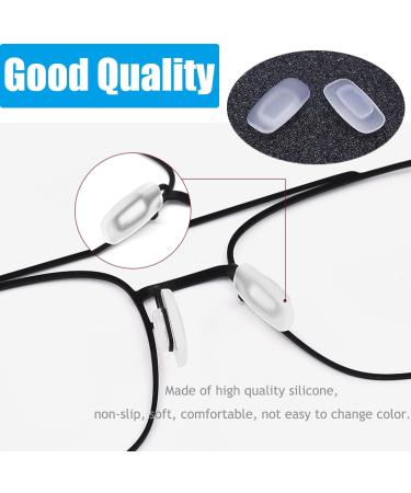 Soft Silicone Nasal Pads for Glasses - Rectangular | Transparent Nose Pads for Comfort | 10 Pairs Size S - Perfect for Glasses & Sunglasses - Buy Online on GoSupps.com