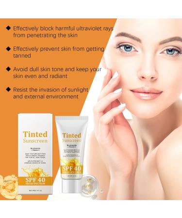 Shantou Yingji 2 pieces Sun Protection SPF40 with Vitamin C facial sunscreen vitamin C sunscreen Physical Sunscreen refreshing and nonsticky suitable for all skin types - Buy Online on GoSupps.com