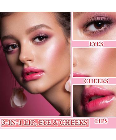 4Pcs Lip Tint Stain Set - Long Lasting Waterproof Lipstick and Liquid Blush for Women - Buy Online on GoSupps.com