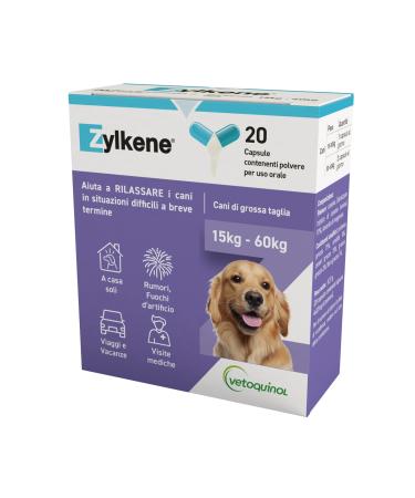 Vetoquinol Zylkene Dog Dietary Supplement 20 Capsules 450mg