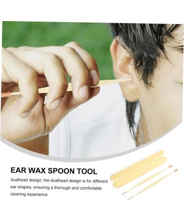 Ipetboom 1set Dual- Ear Wax Removal Tool Set Safe and Earpicks for Deep Cleaning and Material Household Ear Cleaning Kit Cream Yellow - Buy Online on GoSupps.com