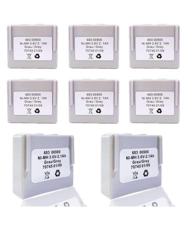8-Pack / 3.6V 68300900 Battery for HETRONIC Remote Control 2100mAh Rechargeable Ni Mh Battery