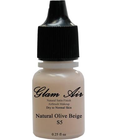 Two(2) Glam Air Airbrush Foundation Makeup S4 Classic Beige & S5 Natural Olive Beige in Satin Finish 0.25oz Bottles(Normal to Dry Skin) - Buy Online on GoSupps.com