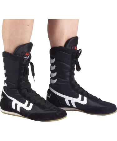 Day Key Wrestling Boots - Rubber Sole Combat Training Shoes for Men, Women, and Kids (Size 8.5) - Black - Buy Online on GoSupps.com