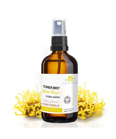 Hamamelis hydrolat - organic witch hazel flower water - facial toner body and hair spray. Skin care with natural cosmetics - 100 ml