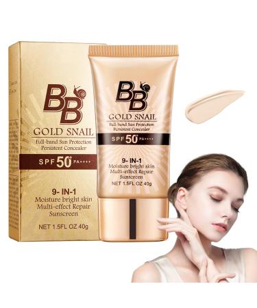 BB Cr me Cr me Solaire Cr me Hydratante Teint e Cr me Solaire Visage SPF 50+ BB Cr me Hydratante Correctrice Cr ez Un Beau Maquillage Pour Vous 40g (Blanc Ivoire)