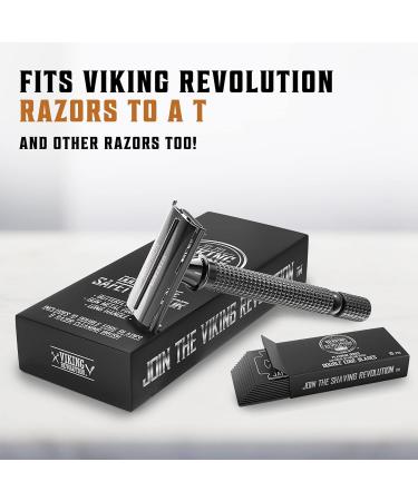 Viking Revolution Opple Schreasen - 100 Platinum Safety Razor Blades for Men | High-Quality Japanese Stainless Steel Shaving Blades - Buy Online on GoSupps.com