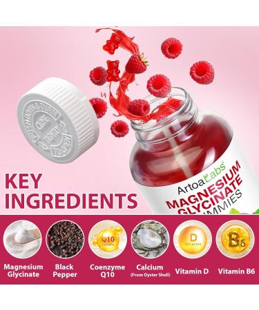 Magnesium Glycinate Gummies 600mg 120 Count - Sugar Free Magnesium Supplement - Supports for Sleep Memory Mood Muscle Relaxation Heart & Bone Health - Buy Online on GoSupps.com