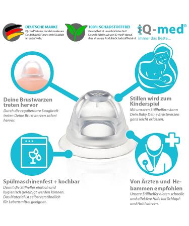 iQ-med Breastfeeding Aid | Nipple Former for Inverted Nipple Relief | 2 Pieces - International Shipping Available - Buy Online on GoSupps.com
