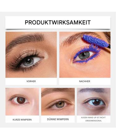 Mascara imperm able l'eau longue dur e volumisant allongeant rel chant imperm able maquillage pour mariage f te sortie de nuit Halloween bal double t te bleu - Buy Online on GoSupps.com