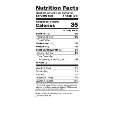 Navitas Organics Organic Goji Powder - 8 oz (227 g) | Superfood Antioxidants - Buy Online on GoSupps.com