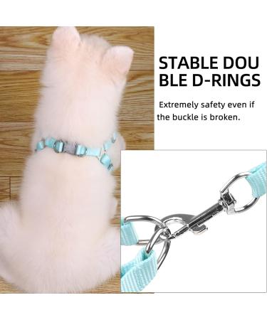 Rennaio No Pull Dog Harness & Leash Set - Adjustable Ultra Breathable Padded Chest Harness with Puppy Dishes & Clips for Small/Medium Dogs - Cyan M - Buy Online on GoSupps.com
