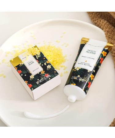 Spa Luxetique 8pcs Spa Bath Gift Set for Women - Body Lotion, Bubble Bath, Bath Salt, Essential Oil - Mother's Day Gift for Mom - Tahiti Island - Buy Online on GoSupps.com