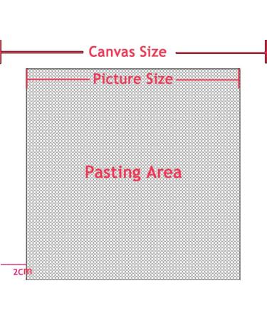 5Pcs OneHippo 30x30CM Diamond Painting Blank Grid Canvas for Custom Embroidery - Round/Square, Glue Included - Buy Online on GoSupps.com