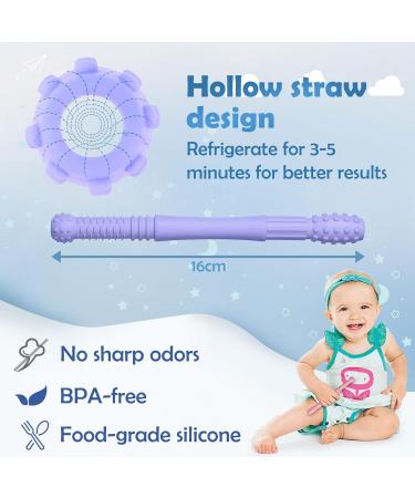 Okonkn 5-Set Baby Bite Tube & Teething Rings | BPA-Free Silicone Baby Accessories for 3 Months+ | Safe & Fun Teething Solutions for Boys & Girls - Buy Online on GoSupps.com