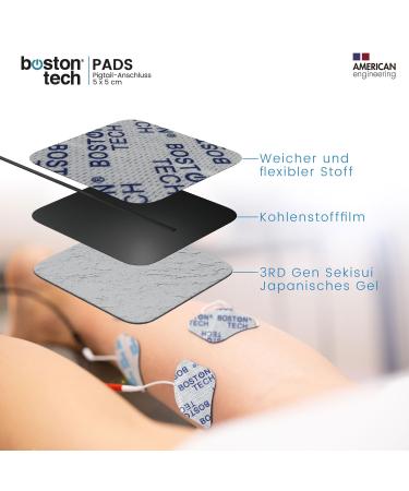 16 TENS Electrodes Pads 5x5 cm - Reusable Adhesive for TENS & EMS Devices | High Conductivity | Certified Medical Device - Boston Tech - Buy Online on GoSupps.com