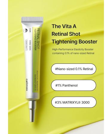 celimax The Vita A Retinal Shot Tightening Booster | with Retinal 0.1% Matryxyl 3% Pore Minimizer Wrinkles & Fine Lines Firmer Skin 15ml - Buy Online on GoSupps.com