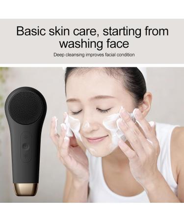 Silicone Facial Cleansing Brush IPX7 Waterproof Mild but Deep Cleaning 15000RPM Vibration Lift Firm and Tone Skin Rechargeable Face Scrub Brush for All Skins Black - Buy Online on GoSupps.com