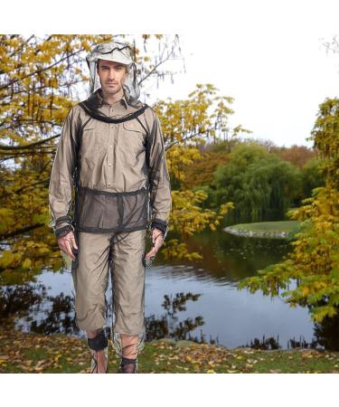 Complete Mosquito Net Suit with Hood, Face Cover, Pants, Gloves & Storage - Repellent Clothing for Outdoor Activities - Buy Online on GoSupps.com