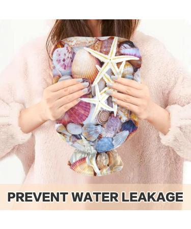 Colorful Naanle Hot Water Bottle - 1L Transparent for Bed Hand & Feet Relief | Pain Relief & Heat Therapy with Mussels & Sea Graves Design - Buy Online on GoSupps.com