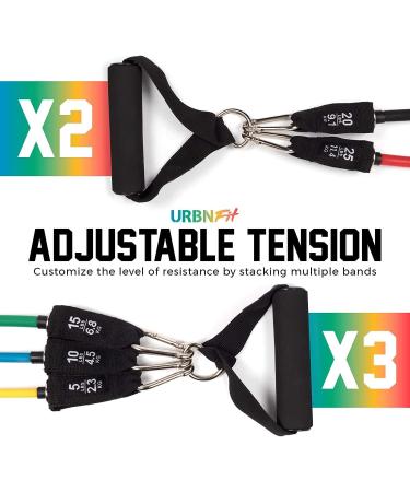 Resistance Bands Set (12 Piece) - Pro Series with Door Anchor Ankle & Wrist Straps Exercise Guide & Carrying Bag for Strengthening & Training - Ship Internationally - Buy Online on GoSupps.com