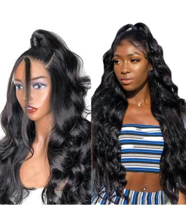 Body Wave Lace Front Wigs Human Hair for Black Women Brazilian Lace Front Human Hair Wigs Pre Plucked Hairline with Baby Hair Lace Closure Wigs Natural Color 150% Density (20 inch) 20 Inch (Pack of 1) 4x4 Body Wave Wigs