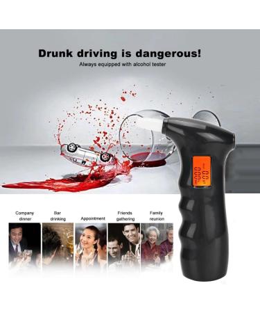 Breathalyzer Professional-Grade Accuracy Breath Alcohol Tester with LCD Digital Display Portable Alcohol Analyzer Detector for Home Party Personal Use - Buy Online on GoSupps.com