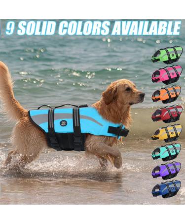 Emust Life Vest for Dogs | Lightweight & Durable Dog Swimming Jacket | Perfect for Small Medium & Large Dogs | XL Blue - Ideal for Water Activities - Buy Online on GoSupps.com