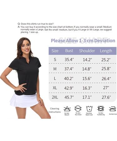 DOTIN Women's 2 Pack V-Neck Golf Polo Shirts - Pink & Light Blue - X-Large - Buy Online on GoSupps.com