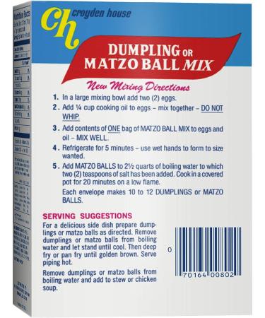 Croyden House Dumpling & Matzo Ball Mix 4.5 oz (Pack of 4) - Authentic Flavor and Convenience - Buy Online on GoSupps.com