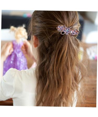 Ipetboom Rhinestone Hair Clip Hair Clips for Women Temperament Hair Clip Bow Hair Clips Wedding Hair Accessories Mini Claw Clips for Hair Bride Hair Clips Top Clip Miss Spring Metal Purple - Buy Online on GoSupps.com