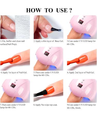 Pink Nail Polish - Nude Pink Gel Varnish - Soak Off UV LED - Pink Gel Nail Polish - Gel Polish Neutral Color Nail Gel Polish for Nail Art French Manicure DIY at Home - Buy Online on GoSupps.com