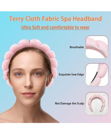 Purple Ycfish Puffy Makeup Headband for Women - Sponge & Terry Cloth Spa Headband for Skincare, Face Washing, Makeup Removal, Shower, and Facial Mask - Buy Online on GoSupps.com