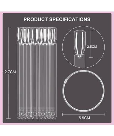Saviland 150 PCS Nail Swatch Sticks with Ring - Square-Shaped Fan Nail Polish Display for Salon and Home DIY - Buy Online on GoSupps.com