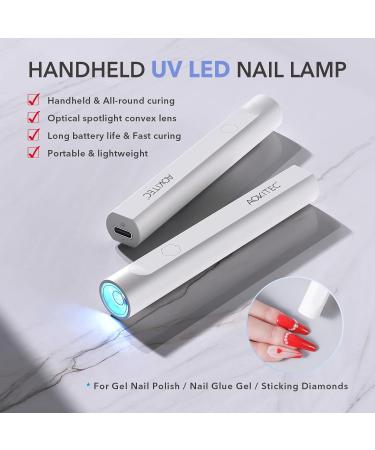 Aokitec Handheld UV Lamps for Gel Nails - LED Nail Lamp for Gel Nail Stickers Portable Nail Dryer for Curing Gel Polish Nail Glue Semi-Cured Gel Nail Strips Quick Dry for Home Salon Travel Mani Use 01-handheld Nail Lamp - Buy Online on GoSupps.com