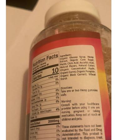 Hemp Gummies 1 Pack Organic High Potency Hemp Supplement with Pure Hemp Oil Extract - Natural Edibles Fruity Gummy Bloom Herbal Harmony Vegan Vitamin B2 Omega 3-6-9 Complex - Buy Online on GoSupps.com