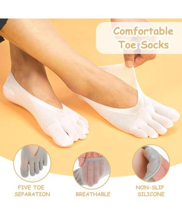 Buy 5 Pairs Women's Breathable Thin Toe Socks for Bunion Relief | Five Finger Orthopedic Compression & Separator Socks | Sizes 6-9 - Buy Online on GoSupps.com