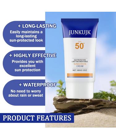 Face Sunscreen SPF 50+ PA+++ - Lightweight Tinted Waterproof & Hydrating Travel Size Lotion for Men & Women - Buy Online on GoSupps.com