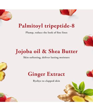 JING MENG Hydrating Lip Sleeping Mask Gloss with Peptides Shea butter for Dry Cracked Lips Ultra-Nourishing Lip Over-night Care Smooths Plumps Softens Strawberry Flavor. 0.7oz - Buy Online on GoSupps.com