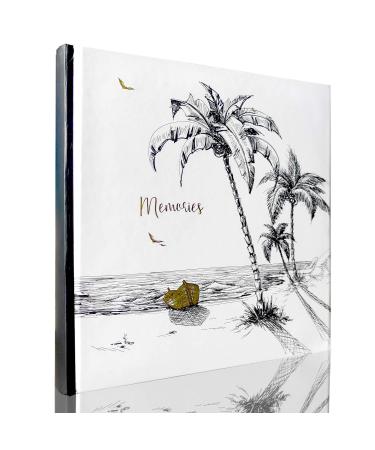 Holoary Photo Album 4x6 160 Photos Two Pictures Per Page, Memo Writing Area for Each Pocket, 160 Pockets 4x6, Printed Book Cover Travel Design Natural Beach Memories - Buy Online on GoSupps.com