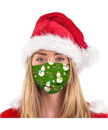 50PCS Christmas Adults Disposable Face_Mask 3-PLY Multi Pattern Printed Breathable_Dustproof with Elastic Earloop 50PCS Color-137 - Buy Online on GoSupps.com