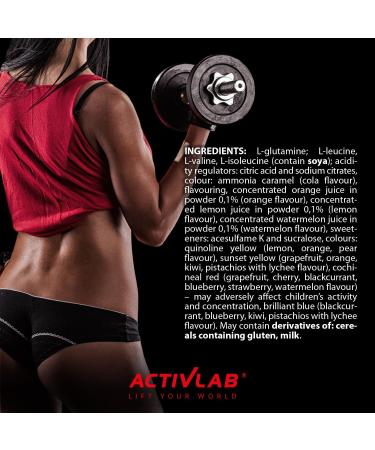 ActivLab BCAA Xtra Instant 800g - Amino Acids 2:1 5000mg 3.5g Glutamine for Muscle Regeneration - 80 Portions Watermelon Flavor - Best Pre & Post Workout Supplement - Buy Online on GoSupps.com